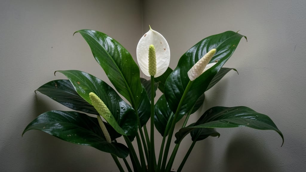 Peace Lily Thrives in Low Light