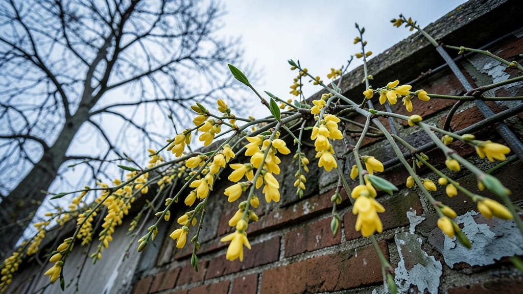 Winter Jasmine with Golden Flower Clusters
