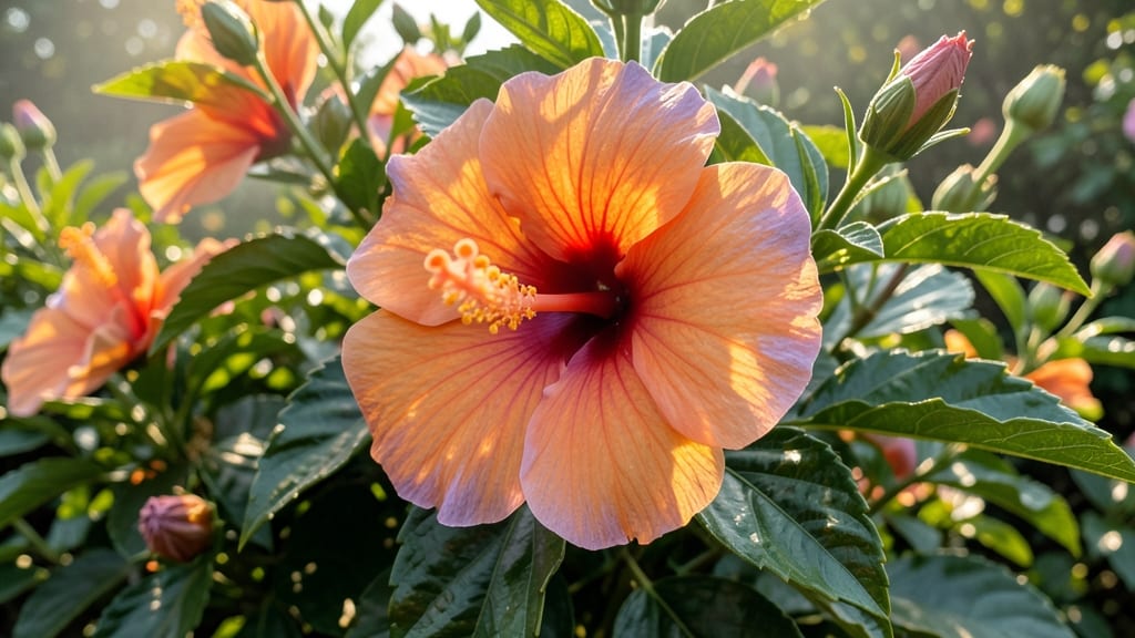Hibiscus 'Lavender Lady' Orange